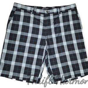 Callaway Optimum Performance Golf Shorts Mens Size 38 Black Blue Plaid